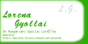 lorena gyollai business card